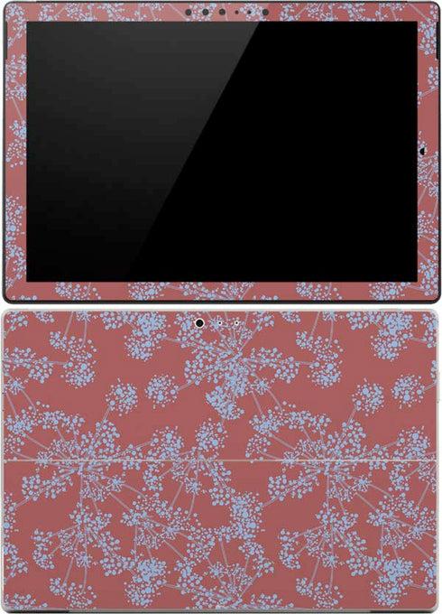 Airy Blue Floral Surface Pro 4 Skin
